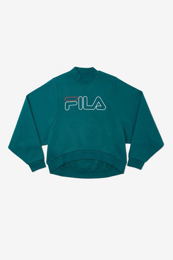 Fila Mikiny Damske Modre / Biele - Hanami Oversized Fleece Vypredaj - Slovakia 59063-UHAQ